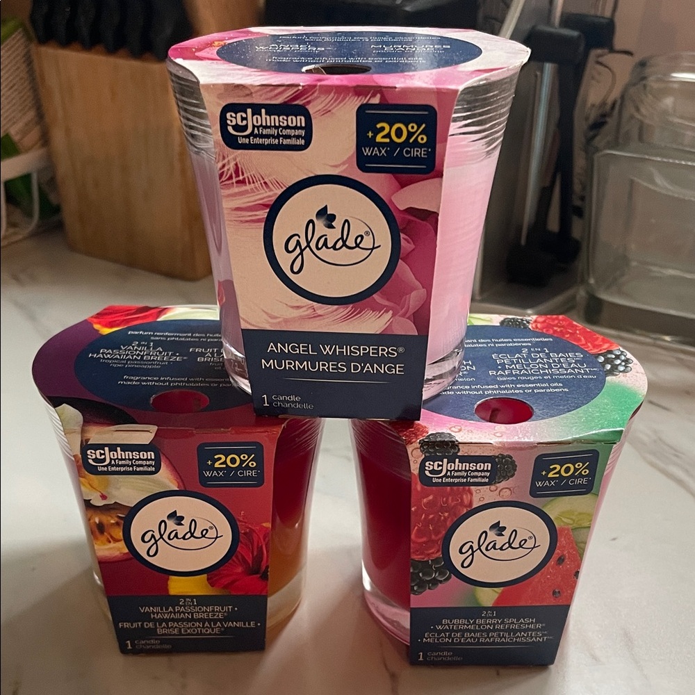 Glade jar candle trio bundle